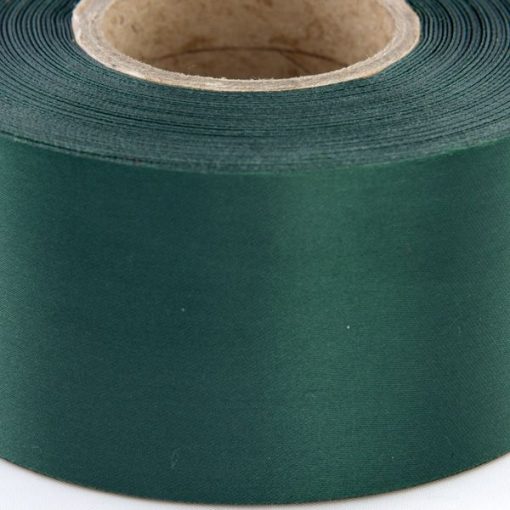 Dark Green Polyester Satin Ribbon