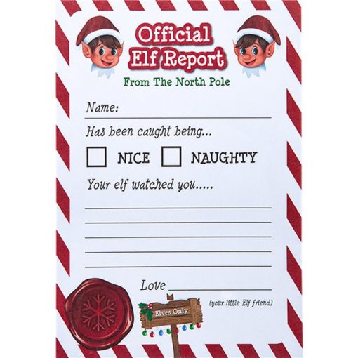 Naughty Elf Report Card