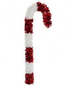 Tinsel Candy Cane Decoration