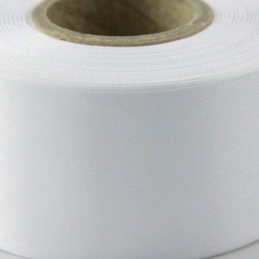 White Polyester Satin Ribbon