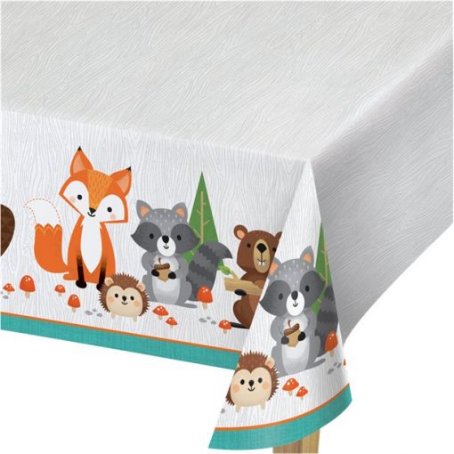 Woodland Animals Plastic Tablecover