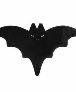 Halloween Black Bat Shaped Napkins