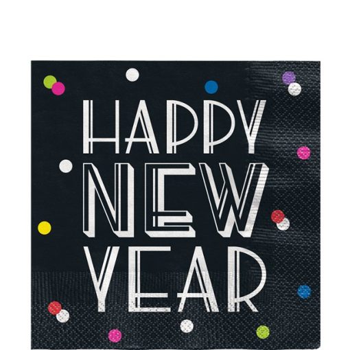 Neon Dots New Year Lunch Napkins