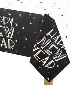 Neon Dots New Year Plastic Tablecover