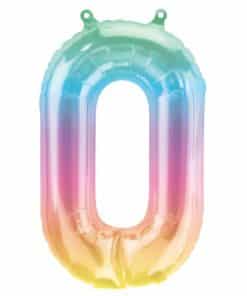 Pastel Ombre Number 0 Balloon