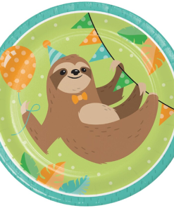 Sloth Party Paper Plates