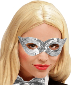 Silver Sequin Mask