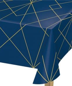 Geode Navy and Gold Plastic Tablecover