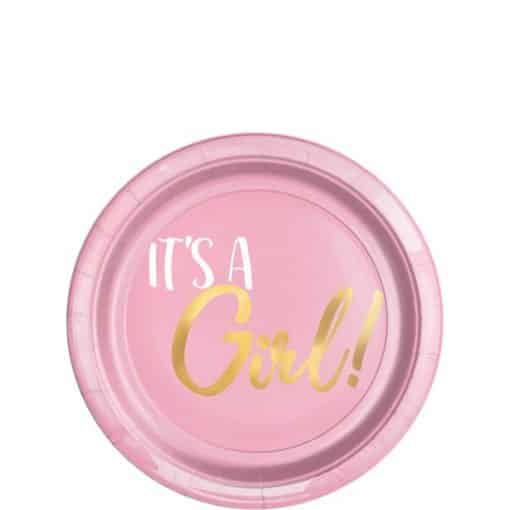 Oh Baby 'It's a Girl' Plastic Dessert Plates