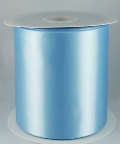 10m x Baby Blue Polyester Satin Ribbon - 100mm