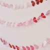 Red & Pink Ombre Heart Paper Garland