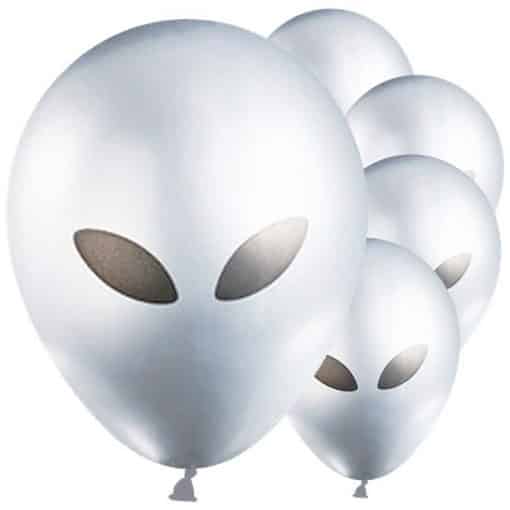 Alien Face Printed Latex Balloons
