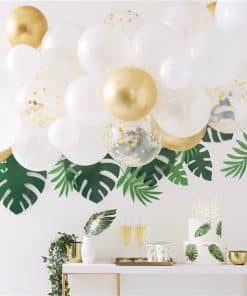 Botanical Hen Party Gold Foliage Balloon Arch