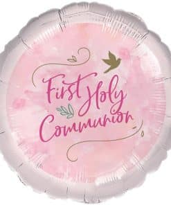 First Holy Communion Pink Balloon