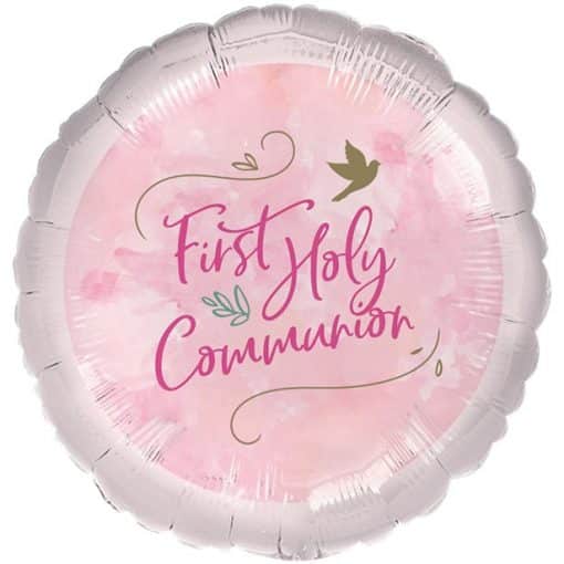 First Holy Communion Pink Balloon