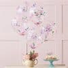 Pretty Floral Tea Party Confetti Filled Happy Birthday Latex Balloons