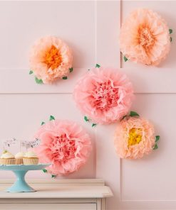 Fluffy Tissue Flower Party Decorations