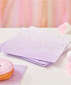 Gold & Lilac Ombre Napkins