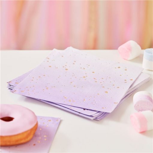 Gold & Lilac Ombre Napkins