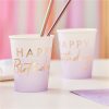 Gold & Lilac Ombre Paper Cups