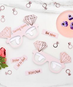 Rose Gold Hen Night Novelty Glasses