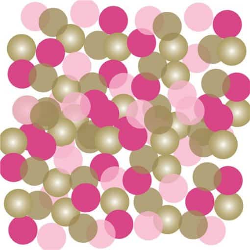 Pink & Gold Dot Confetti