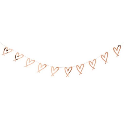 Rose Gold Heart Garland