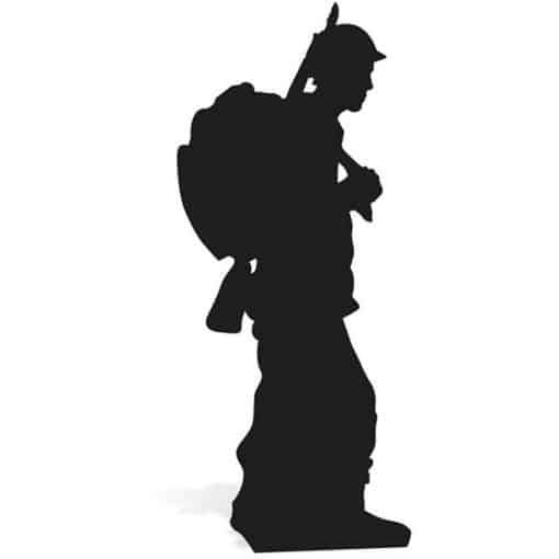 Soldier Silhouette Free-Standing Cardboard Cut Out Decoration