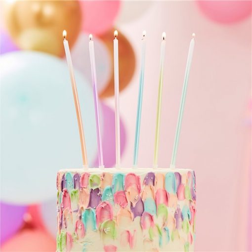 Tall Ombre Pastel Candles