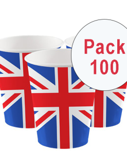 Union Jack Flag Printed Paper Cups