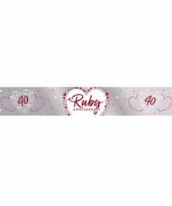 40th Ruby Wedding Anniversary Banner