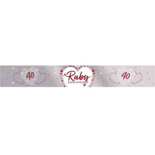 40th Ruby Wedding Anniversary Banner