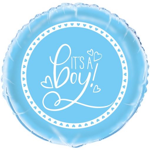 Blue Hearts Baby Shower Balloon