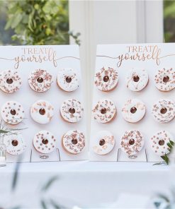 Botanical Wedding Copper Foiled Doughnut Walls