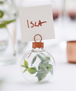 Eucalyptus Filled Bauble Place Card Holders