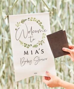 Botanical Baby Shower Customisable Welcome Sign