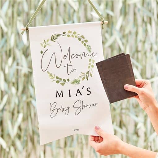 Botanical Baby Shower Customisable Welcome Sign