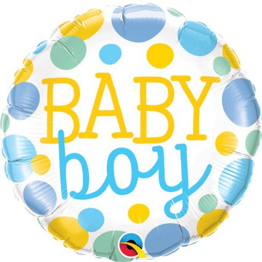 Baby Boy Polka Dot Party Balloon