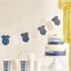 Gender Reveal Navy & Pink Baby Grow Bunting Decoration