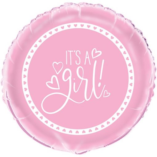 Pink Hearts Baby Shower Balloon