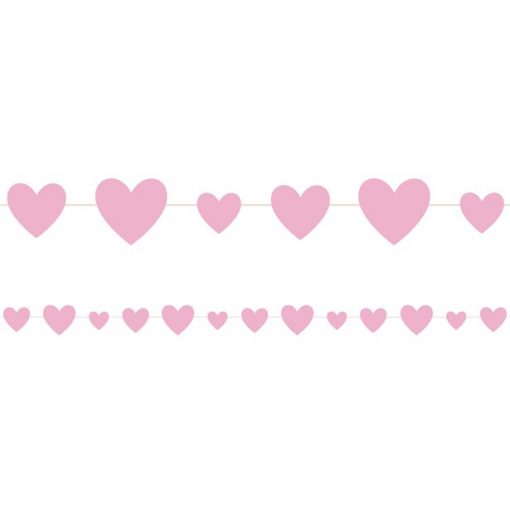 Pink Hearts Party Garland