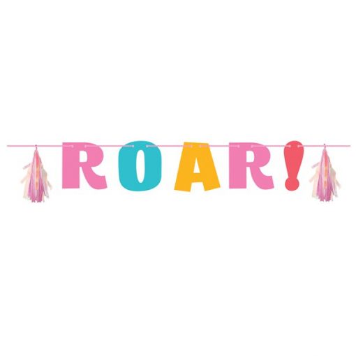 Dinosaur Roar Ribbon Tassel Banner Decoration