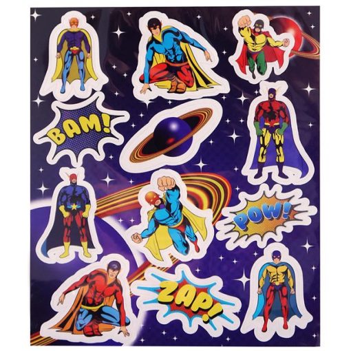 Sheet of Superhero Stickers