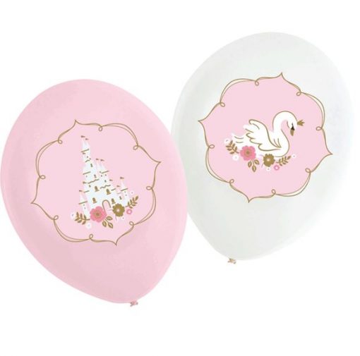 Swan Princess Printed Latex Balloons