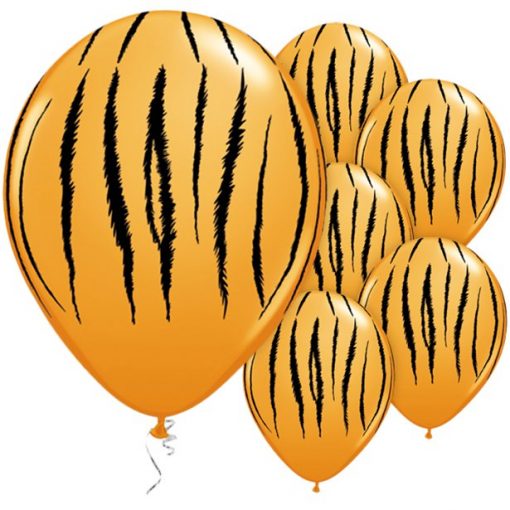 Tiger Stripes Printed Latex Balloons