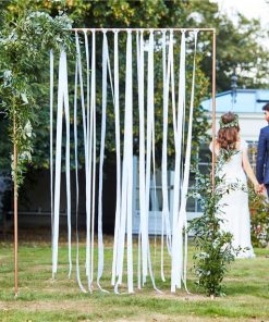 White Ribbon Hanging Backdrop