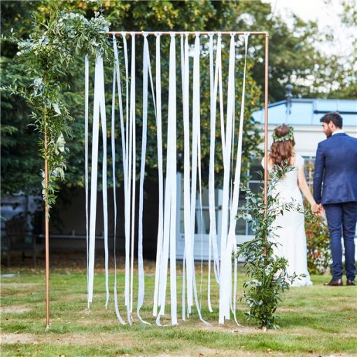 White Ribbon Hanging Backdrop