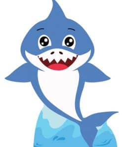 Baby Shark Blue Cardboard Cutout Free-Standing Decoration