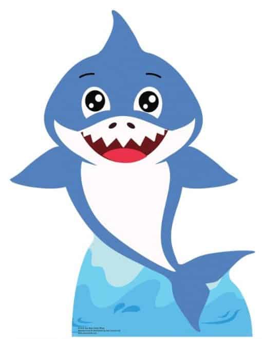 Baby Shark Blue Cardboard Cutout Free-Standing Decoration