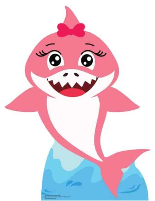 Baby Shark Pink Cardboard Cutout Free-Standing Decoration